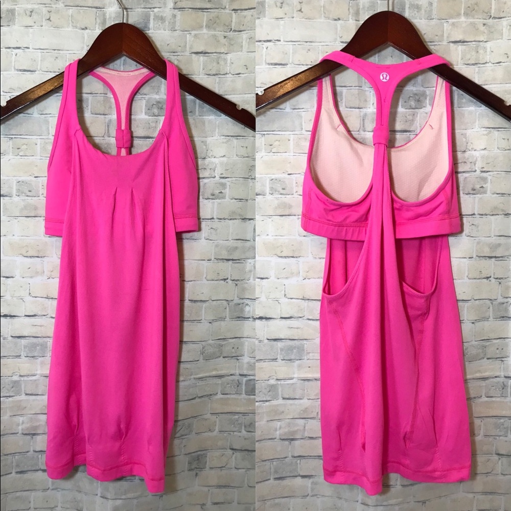 Lululemon Practice Freely 2 Hot Pink Tank Top